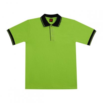 APP0025 Single Jersey T-shirt - Lime Green/Navy