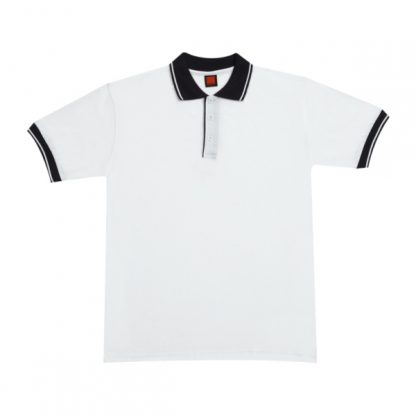 APP0025 Single Jersey T-shirt - White/Navy