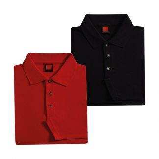 APP0027 Long Sleeve Honey Comb T-shirt - Red & Black