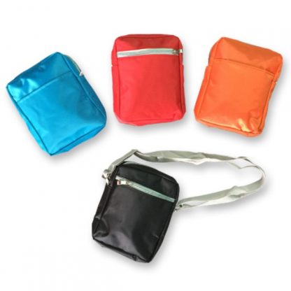 BG0283 Micro-fibre Sling Travel Pouch with 2 Compartments