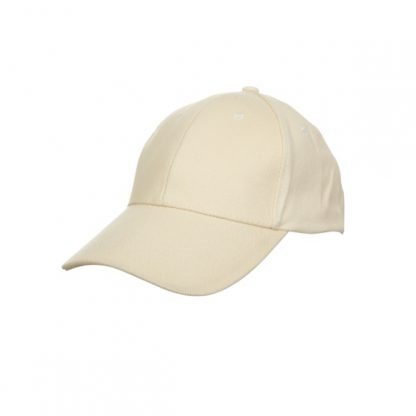 CAP0017 Baseball 6-Panel Cotton Brush Cap - Beige