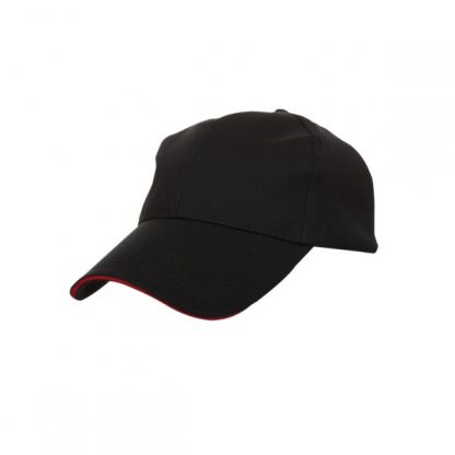 CAP0031 Baseball 6-Panel Cap - Black (S/Red)