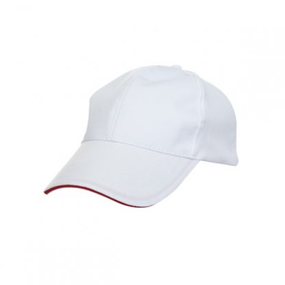 CAP0031 Baseball 6-Panel Cap - White (S/Red)