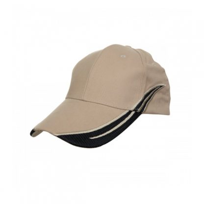 CAP0034 Baseball 6-Panel Cap - Khaki/Black