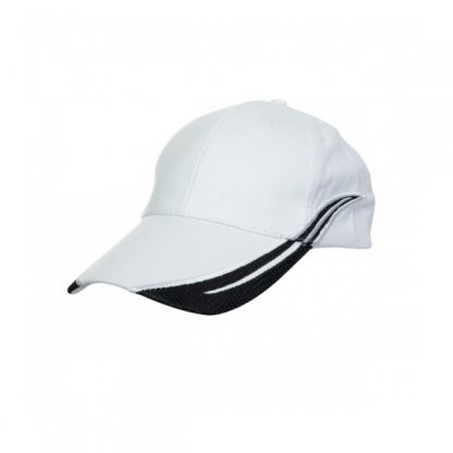 CAP0034 Baseball 6-Panel Cap - White/Black