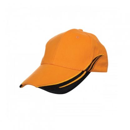 CAP0034 Baseball 6-Panel Cap - Orange/Black