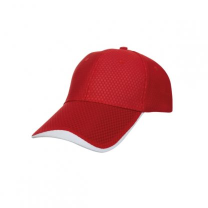 CAP0035 Baseball 6-Panel Cap - Red/White