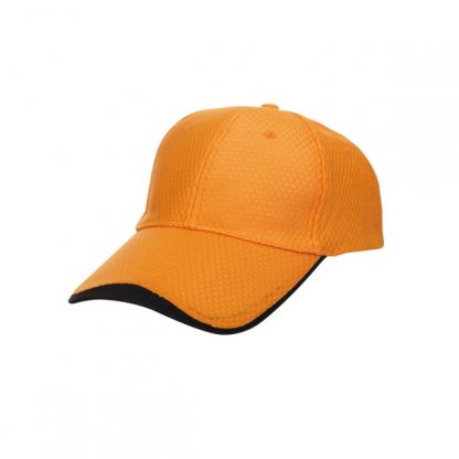 CAP0035 Baseball 6-Panel Cap - Orange/Black