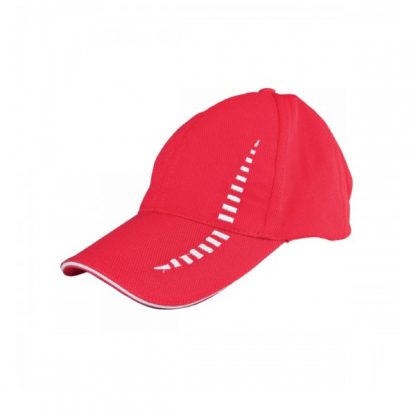 CAP0040 Baseball 6-Panel Cap - Red/White