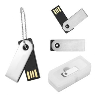 IT0424 Swivel Metal USB Drive - 8GB