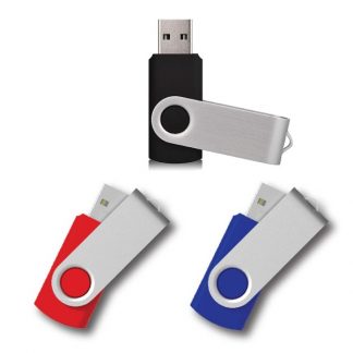IT0509 Swivel Metal USB Drive - 8GB