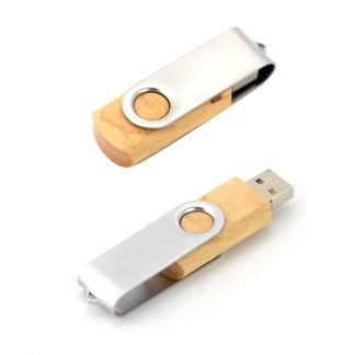 IT0544 Wooden Swivel USB Drive - 8GB