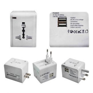 IT0549 World Travel Adaptor with 2 USB ports (2.1A)
