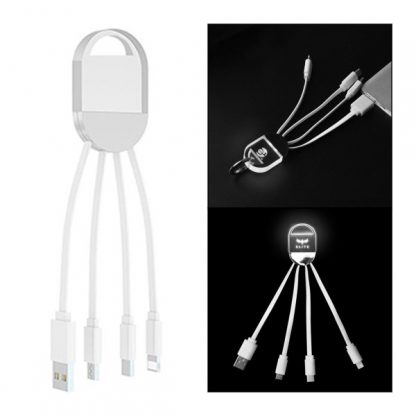 IT0572 3-in-1 USB Transparent LED Logo Cable