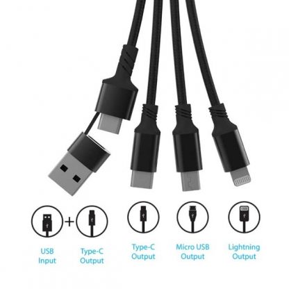 IT0573 - 4 in 1 Cable (15cm Length)