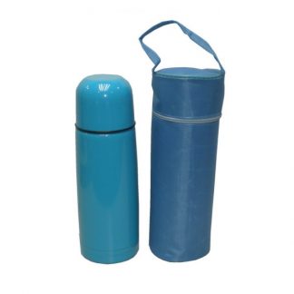 MGS0280 Stainless Steel Vacuum Flask with PU Pouch - 350ml