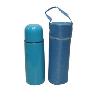MGS0280 Stainless Steel Vacuum Flask with PU Pouch - 350ml