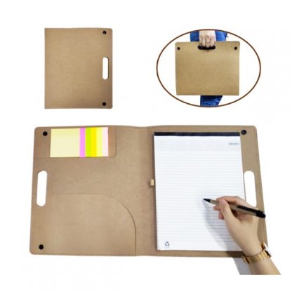 STA0629 Recycled Conference Folder with Notepad, Sticky Notes & Pen