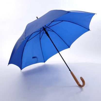UMB0021 24" Non-UV Coated Curve Handle Long Umbrella - Royal
