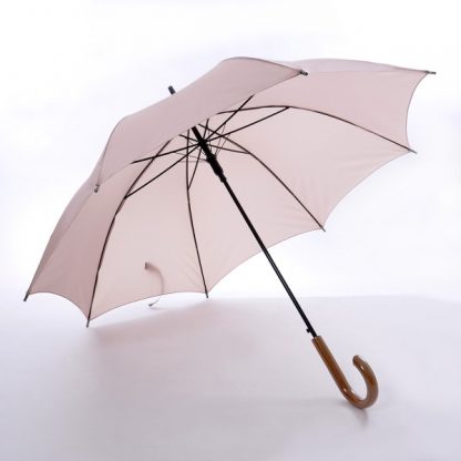 UMB0021 24" Non-UV Coated Curve Handle Long Umbrella - Peach