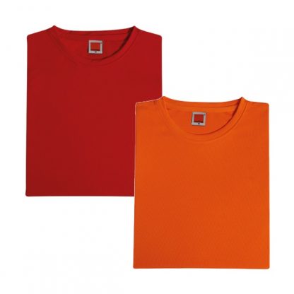 APP0044 Quick Dry Round Neck Female T-shirt - Red & Orange