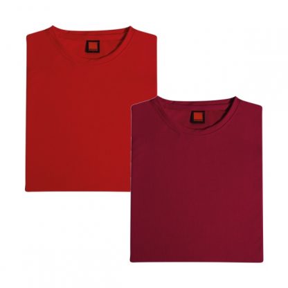 APP0044 Quick Dry Round Neck T-shirt - Red & Maroon