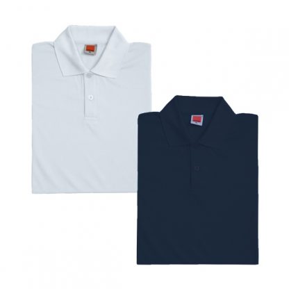 APP0045 Quick Dry Female Polo T-shirt - White & Navy