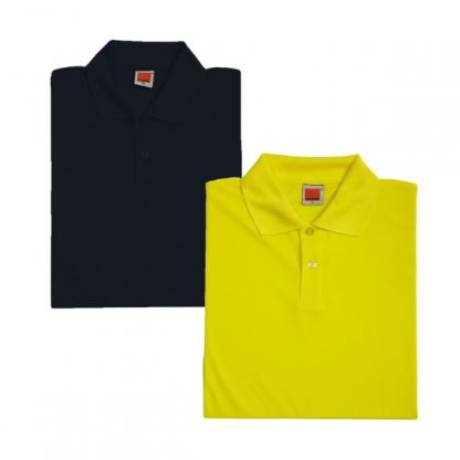 APP0045 Quick Dry Female Polo T-shirt - Black & Yellow