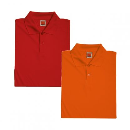 APP0045 Quick Dry Female Polo T-shirt - Red & Orange