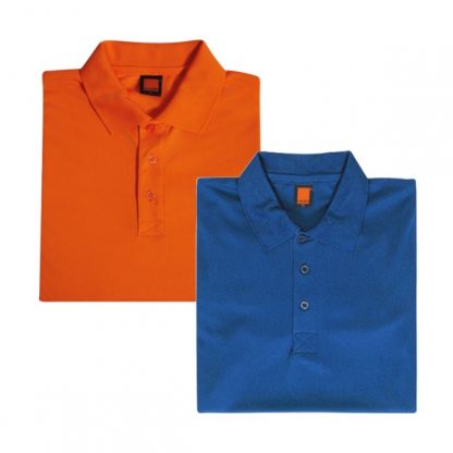 APP0045 Quick Dry Polo T-shirt - Orange & Royal