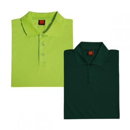 APP0045 Quick Dry Polo T-shirt - Lime Green & Forest Green