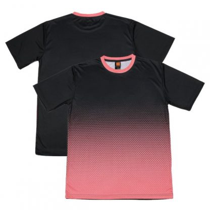 APP0118 Quick Dry Sublimation Printing Round Neck T-shirt - Black/Peach