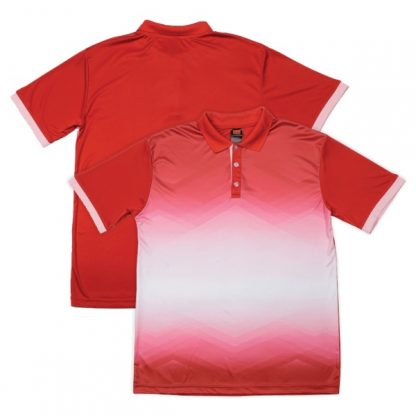 APP0120 Quick Dry Sublimation Printing Round Neck T-shirt - Red/Pink