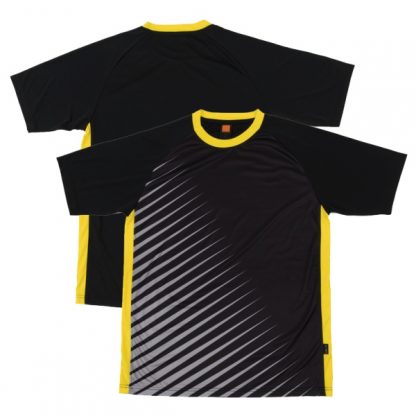 APP0128 Quick Dry Sublimation Printing Round Neck T-shirt - Black/Royal