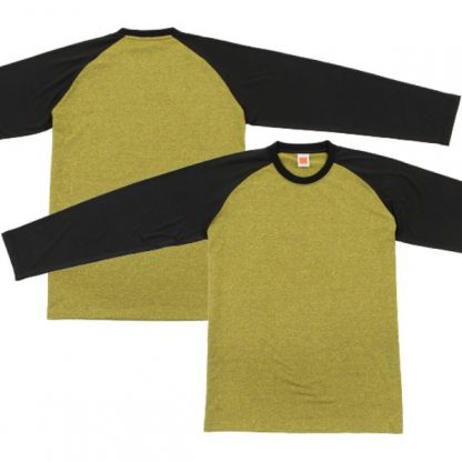 APP0138 Quick Dry Raglan Long Sleeve T-shirt - Yellow/Black