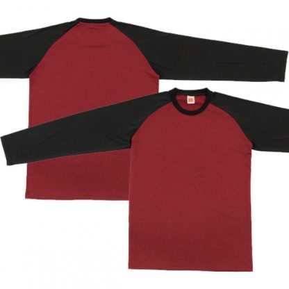APP0138 Quick Dry Raglan Long Sleeve T-shirt - Red/Black