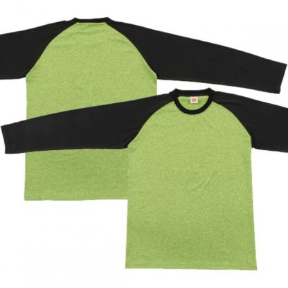 APP0138 Quick Dry Raglan Long Sleeve T-shirt - Neon Yellow/Black