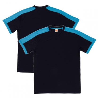 APP0141 Quick Dry Round Neck T-shirt - Navy/Sea Blue