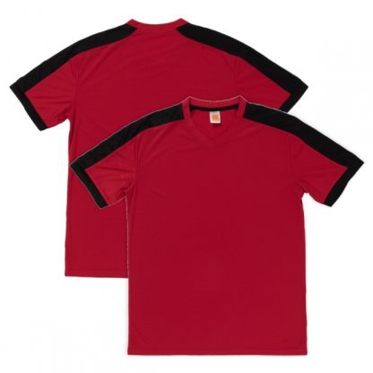 APP0141 Quick Dry Round Neck T-shirt - Red/Black