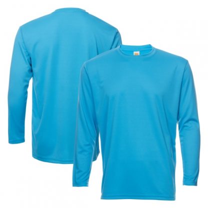 APP0144 Quick Dry Round Neck Long Sleeve T-shirt - Sea Blue