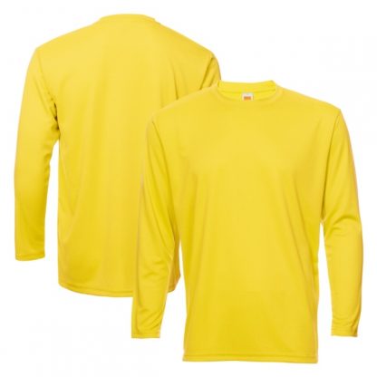 APP0144 Quick Dry Round Neck Long Sleeve T-shirt - Yellow