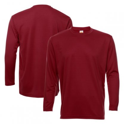 APP0144 Quick Dry Round Neck Long Sleeve T-shirt - Maroon