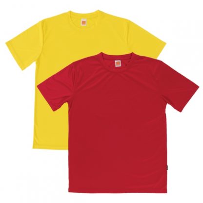 APP0146 Quick Dry Round Neck T-shirt - Yellow & Red