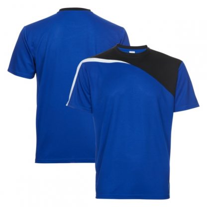 APP0178 Quick Dry Round Neck T-shirt - Royal/Black/White