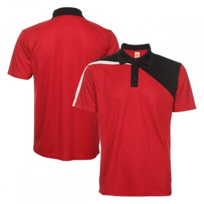APP0180 Quick Dry Polo T-shirt - Red/Black/White