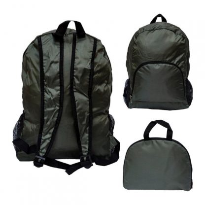 BG0926 Foldable Backpack Bag - Black