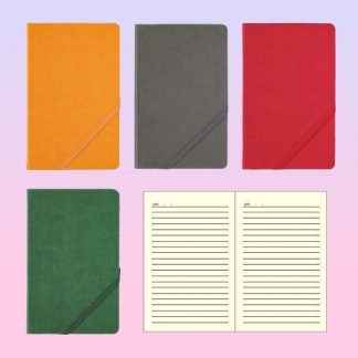 ORN0165 Slim Moto Note Book - A5 Textured PU Cover