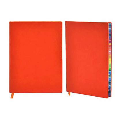 ORN0196 A5 Notebook with Rainbow Colour Side