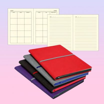 ORN0248 REVEKA Slim A5 Note Book with Colour Rubber Band