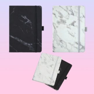 ORN0270 Moto Note Book – A5 Marble Pattern PU Cover